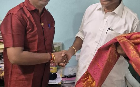 சேலம் நாடாளுமன்ற உறுப்பினர் திரு T.M.செல்வகணபதி அவர்களுடன் ஆர்.வி.பாபு நேரில் சந்திப்பு