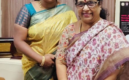 தமிழ்நாடு மாநில மகளிர் ஆணைய தலைவர் உடன் ஆம் ஆத்மி கட்சியின் மாநில கொள்கை பரப்பு துணை செயலாளர் நேத்ராஸ்ரீ சந்திப்பு